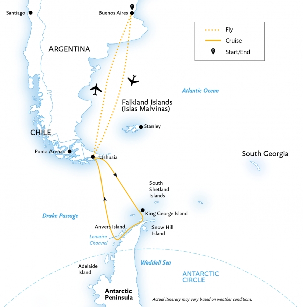 Antarctic route